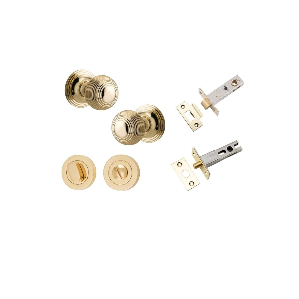 Guildford Round Rose Door Knob Set, Concealed Fix