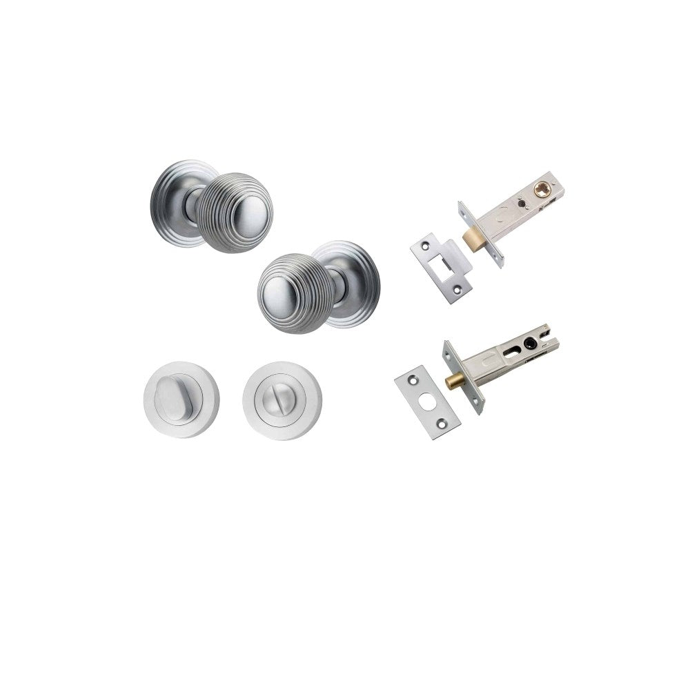 Guildford Round Rose Door Knob Set, Concealed Fix