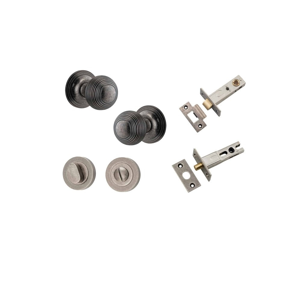 Guildford Round Rose Door Knob Set, Concealed Fix