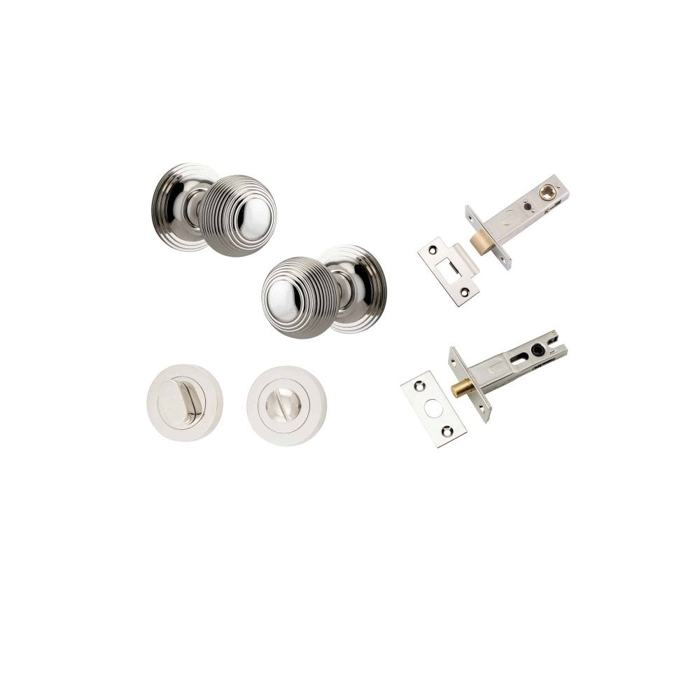 Guildford Round Rose Door Knob Set, Concealed Fix
