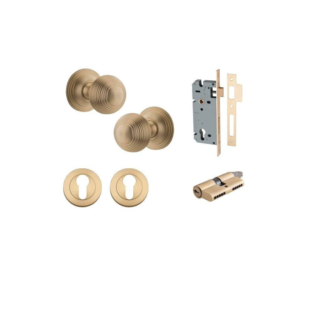 Guildford Round Rose Door Knob Set, Concealed Fix