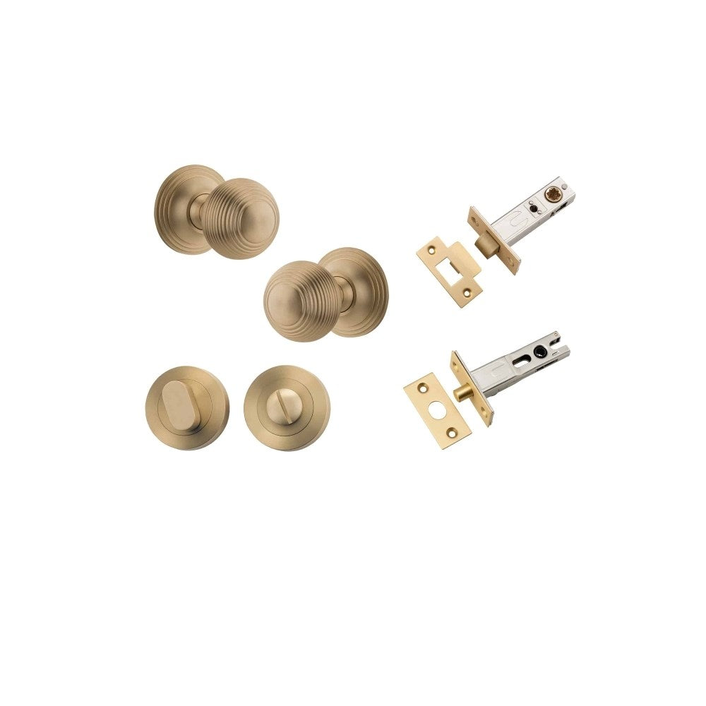Guildford Round Rose Door Knob Set, Concealed Fix