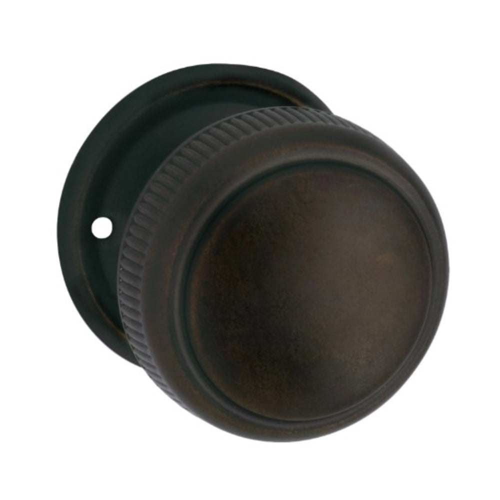 Milled Edge Round Rose Door Knob Set
