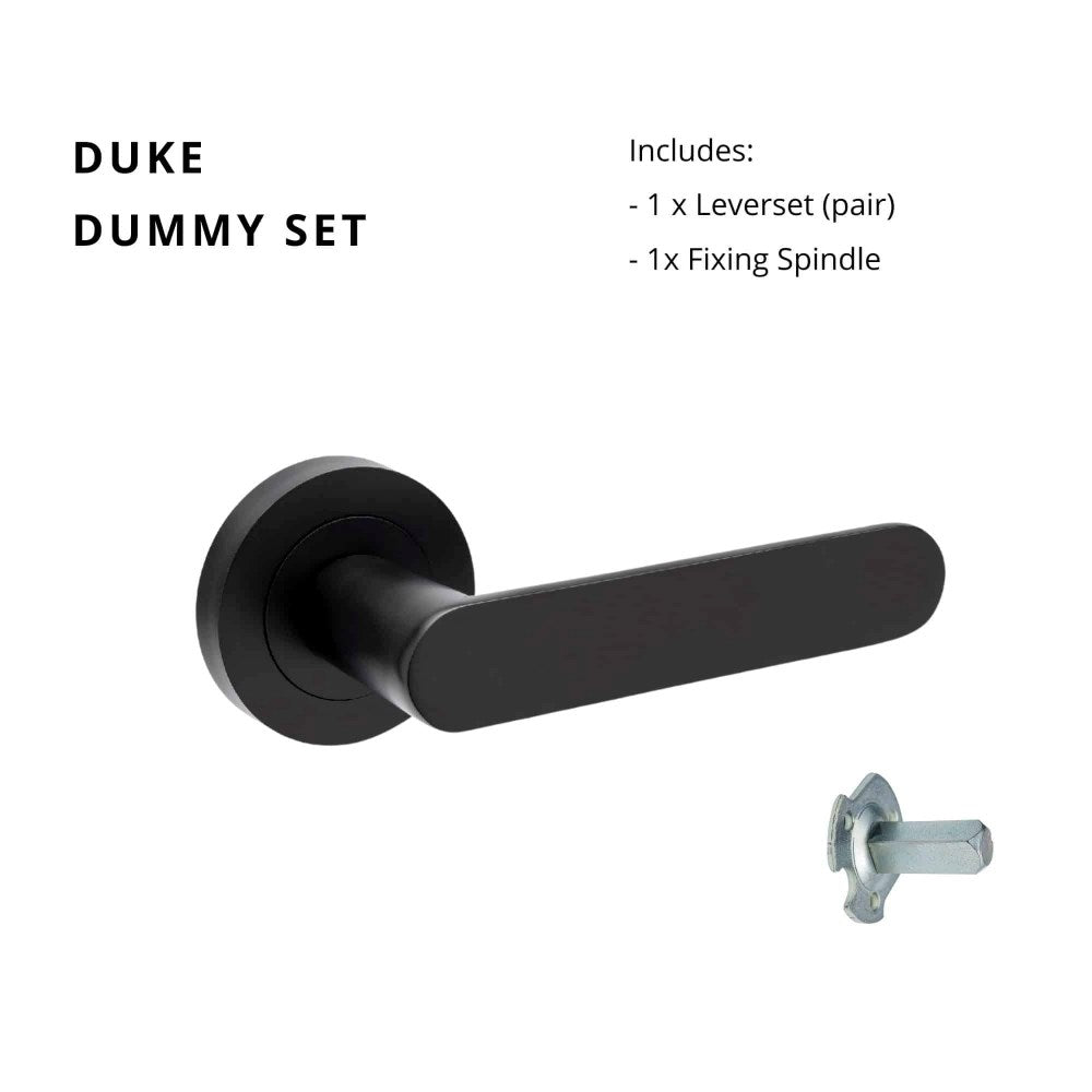 Duke Round Rose Door Lever Set