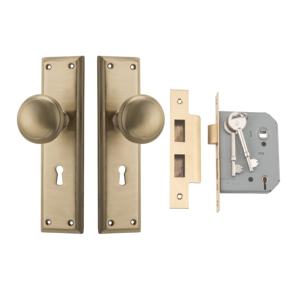 Milton Door Knob Set on Long Backplate