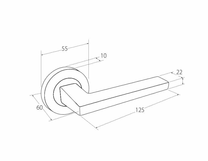 Vector Round Rose Door Lever Set