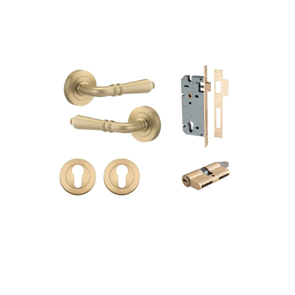 Sarlat Round Rose Door Lever Set