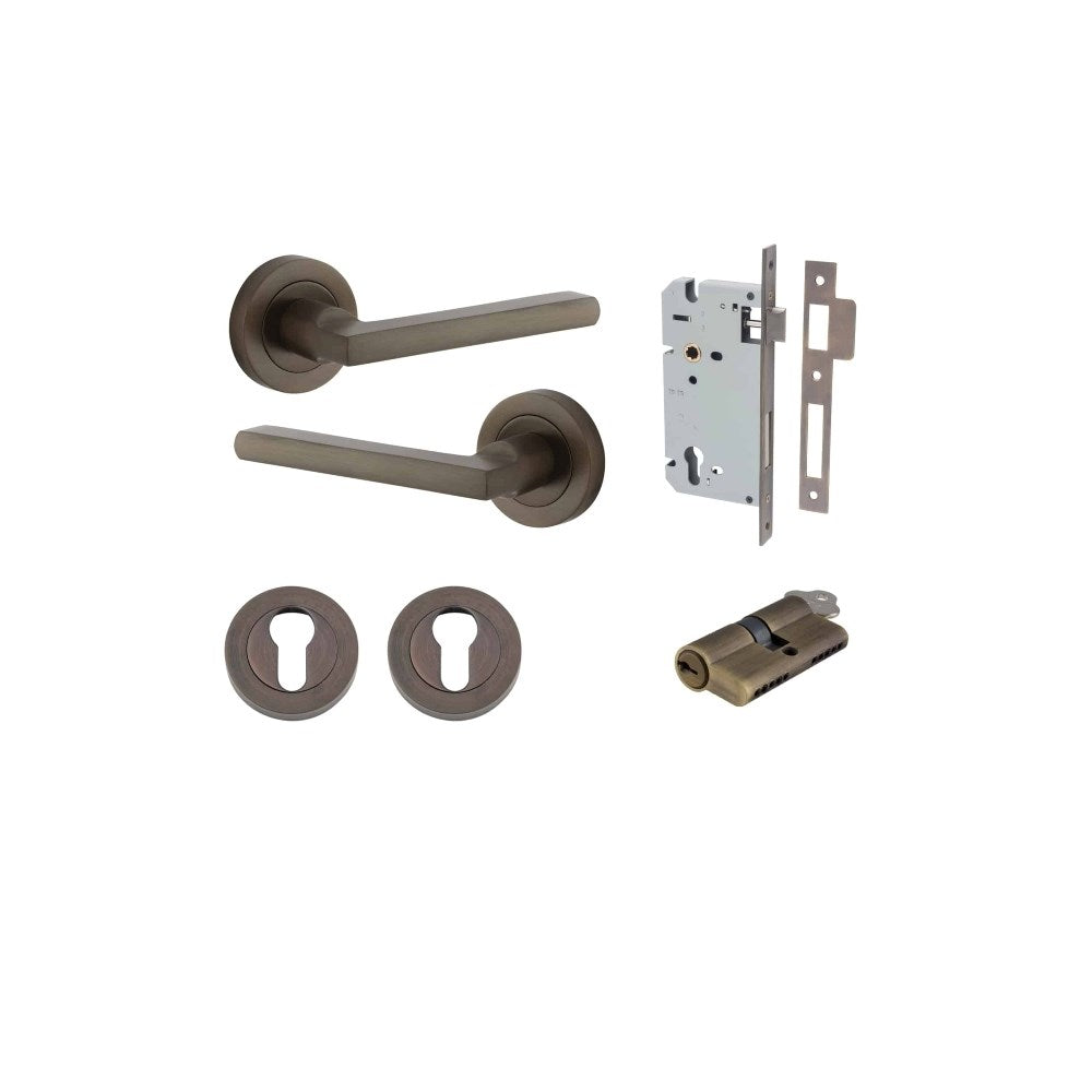 Baltimore Round Rose Door Lever Set