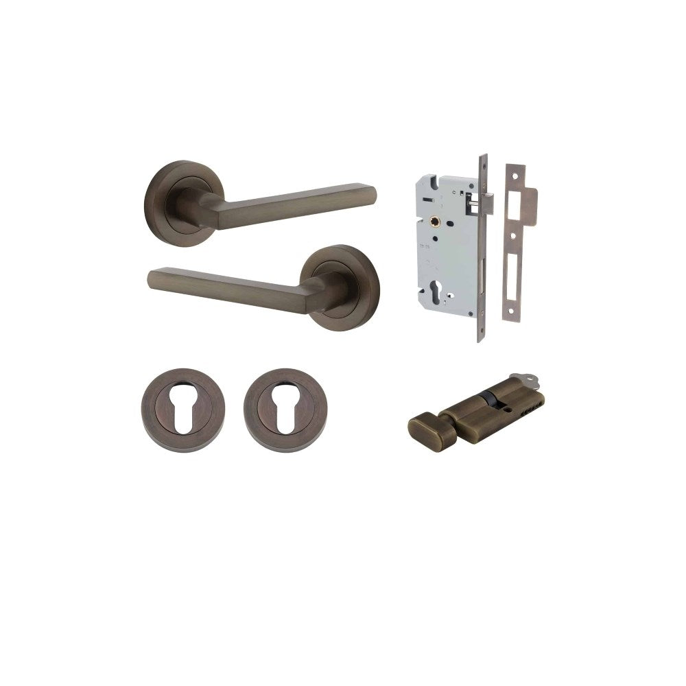 Baltimore Round Rose Door Lever Set