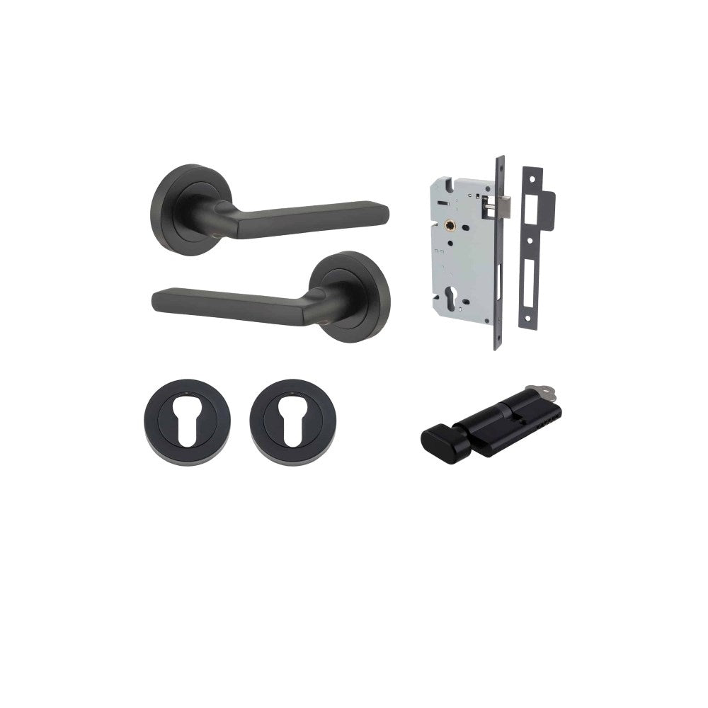 Baltimore Round Rose Door Lever Set
