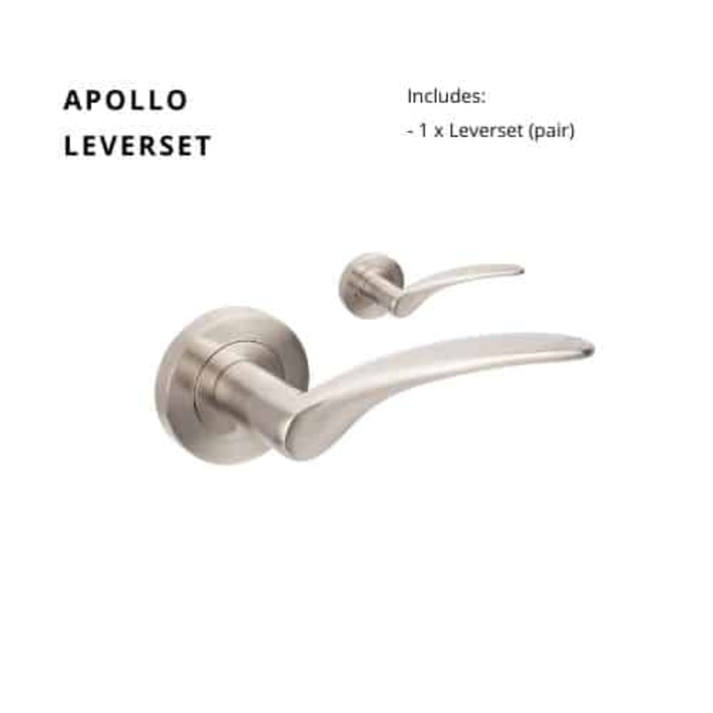 Apollo Round Rose Door Lever Set