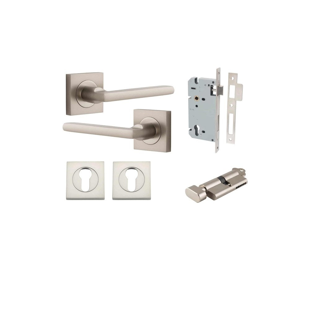 Baltimore Square Rose Door Lever Set