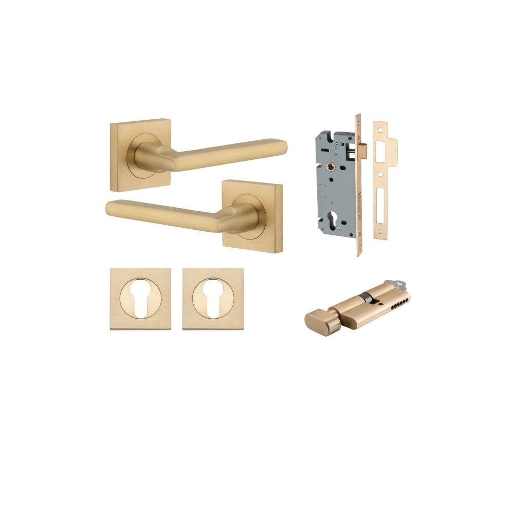 Baltimore Square Rose Door Lever Set