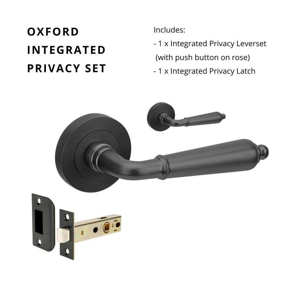 Oxford Round Rose Door Lever Set