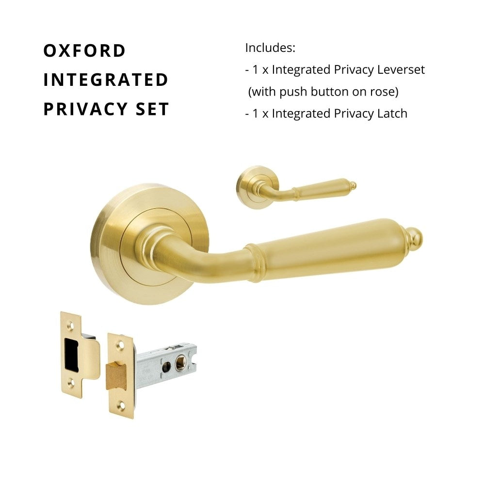 Oxford Round Rose Door Lever Set