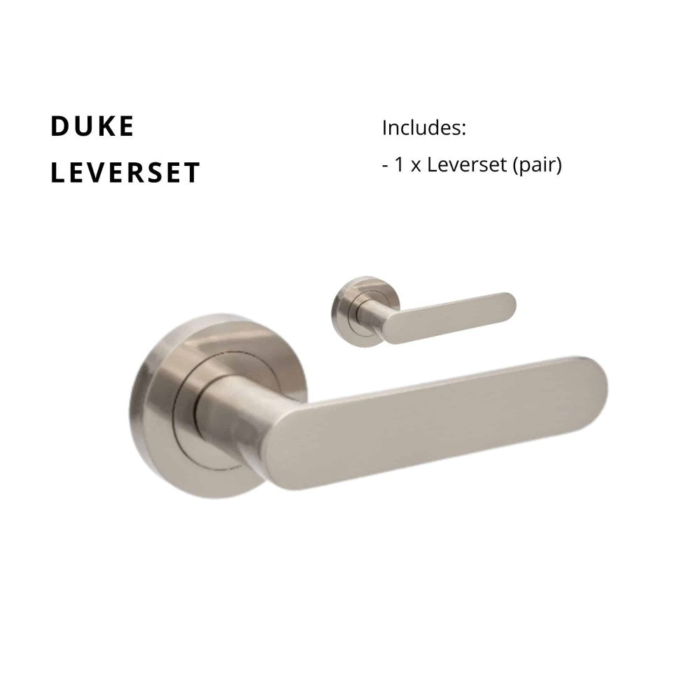 Duke Round Rose Door Lever Set