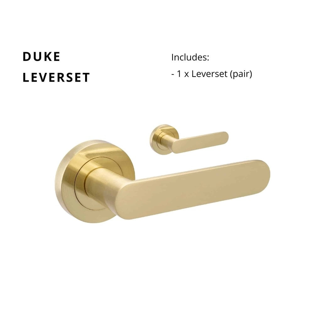 Duke Round Rose Door Lever Set