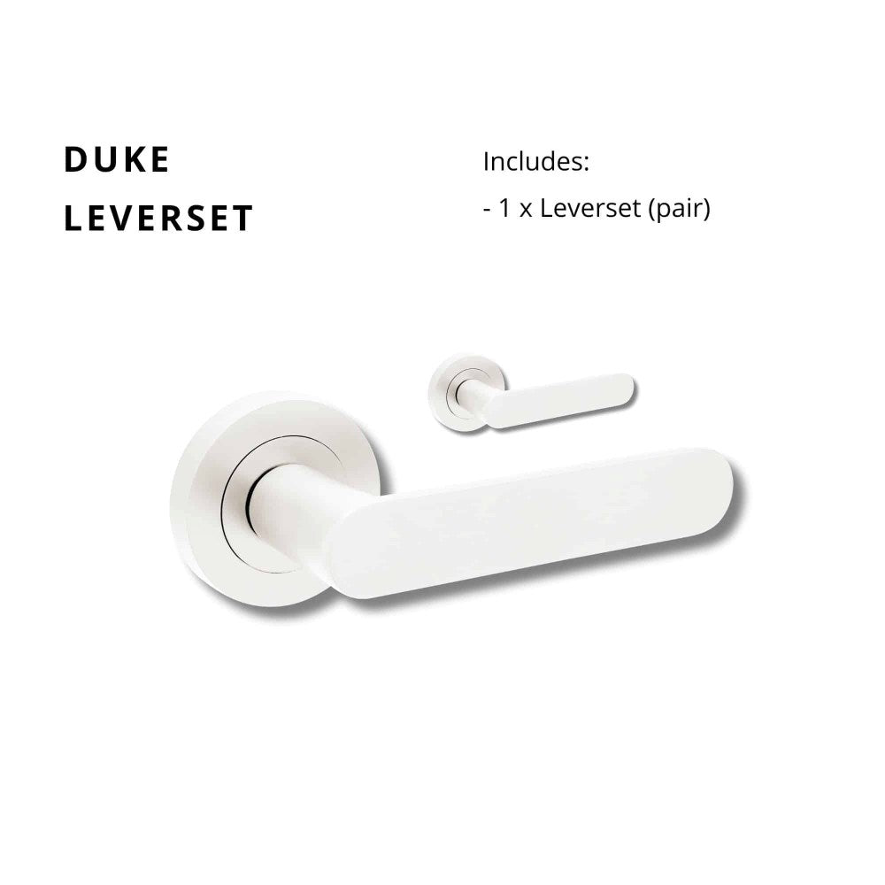 Duke Round Rose Door Lever Set