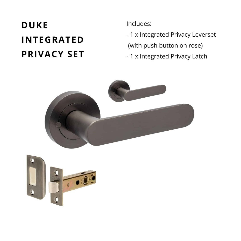 Duke Round Rose Door Lever Set