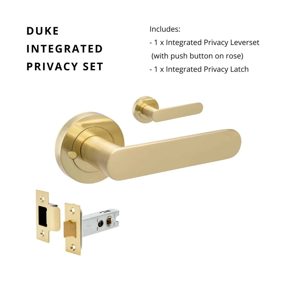 Duke Round Rose Door Lever Set