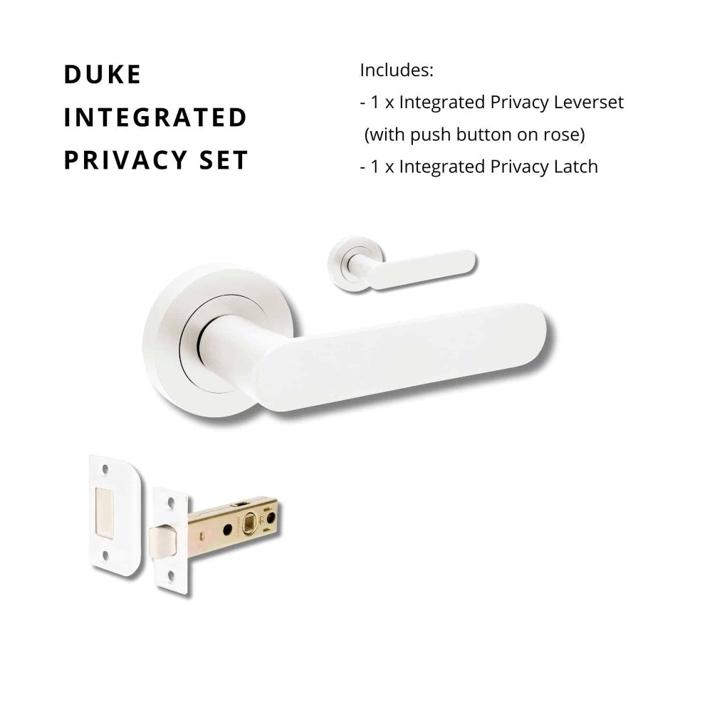 Duke Round Rose Door Lever Set