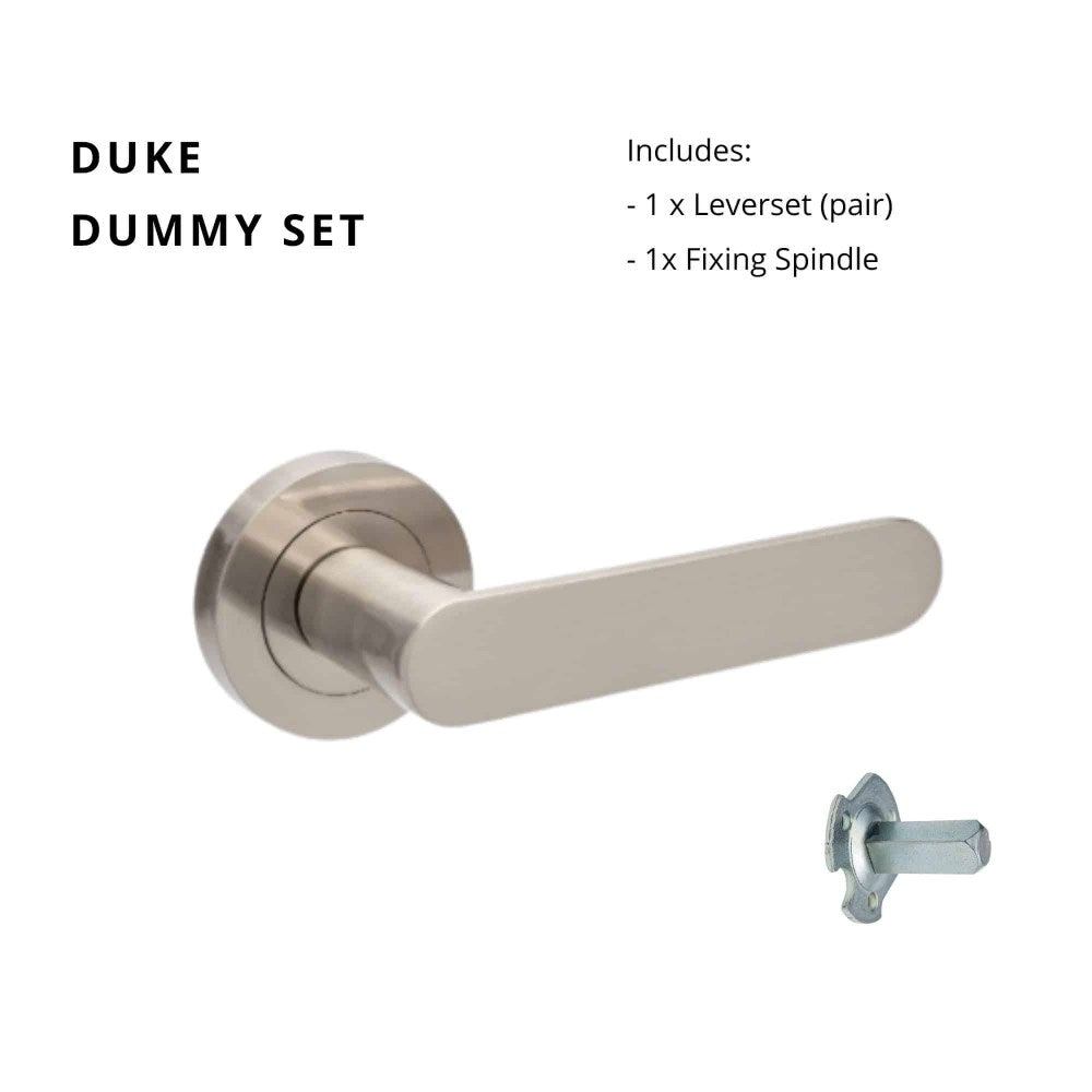 Duke Round Rose Door Lever Set