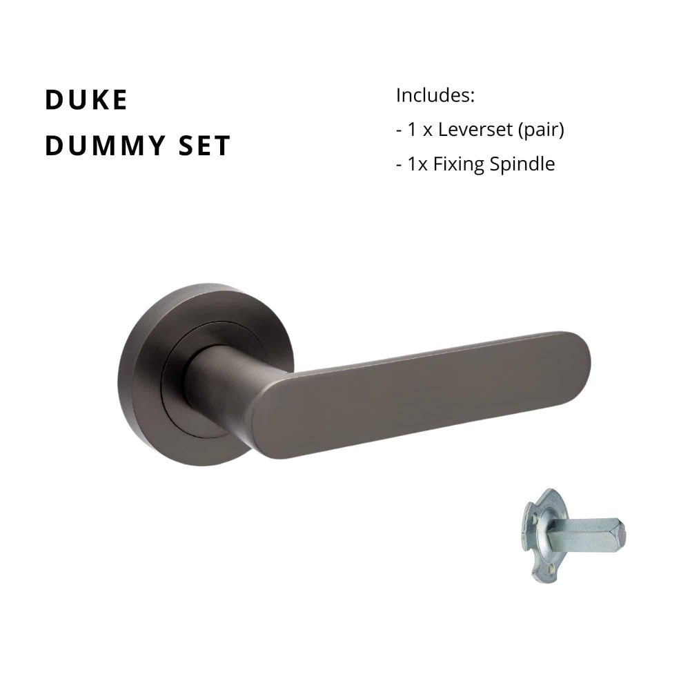 Duke Round Rose Door Lever Set