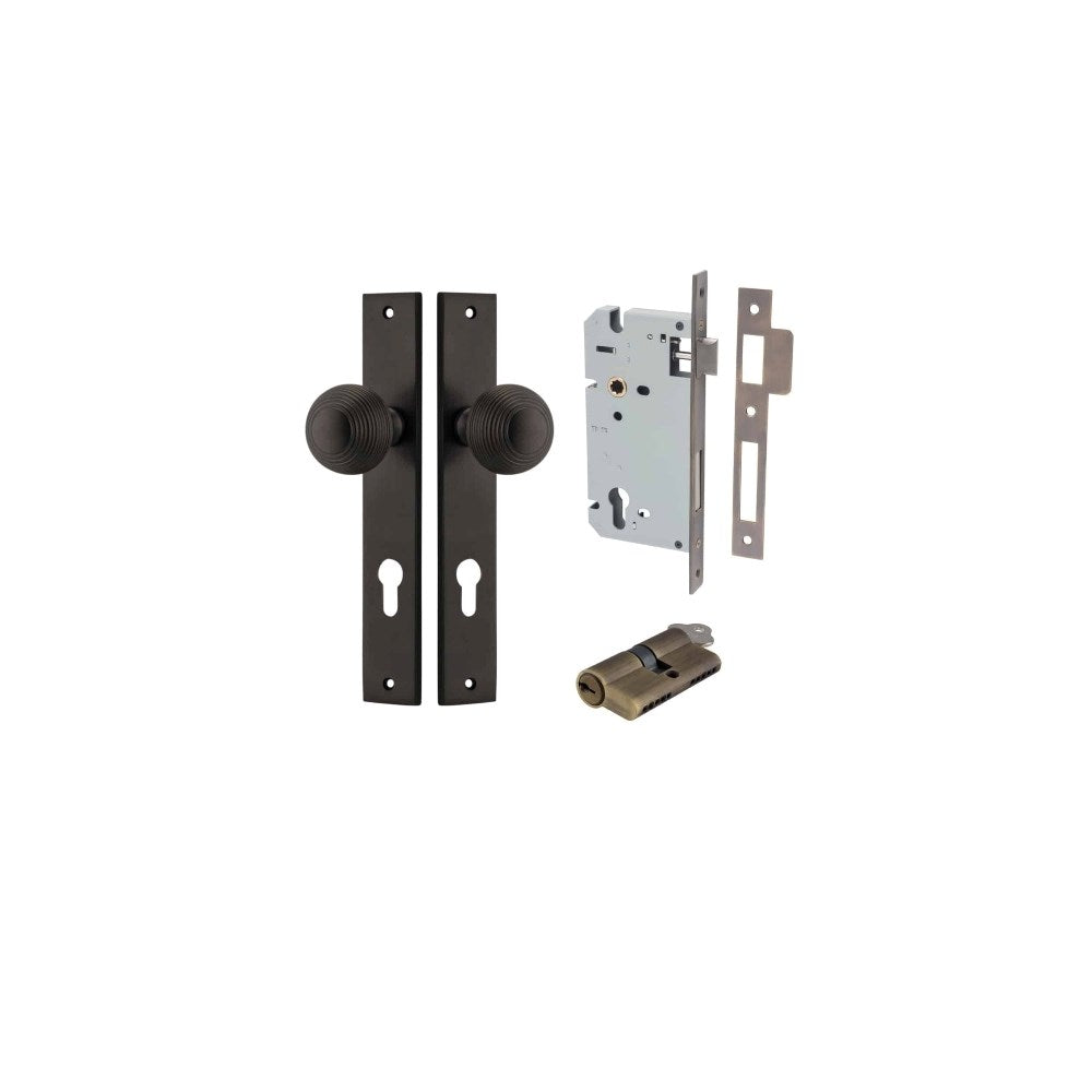 Guildford Rectangular Door Knob Set