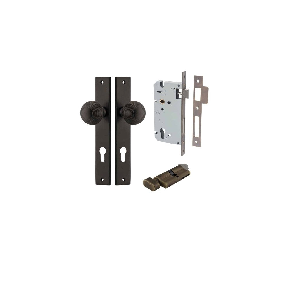 Guildford Rectangular Door Knob Set