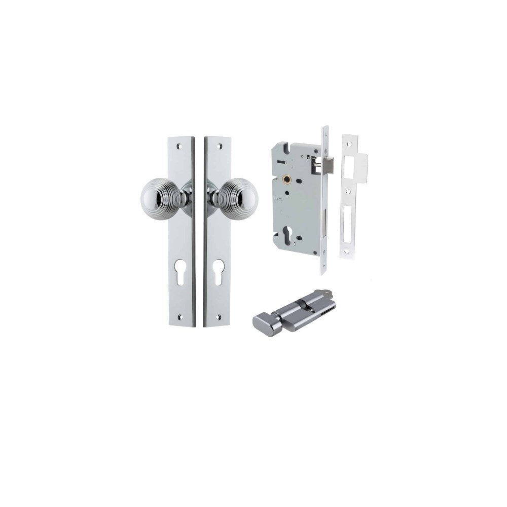 Guildford Rectangular Door Knob Set