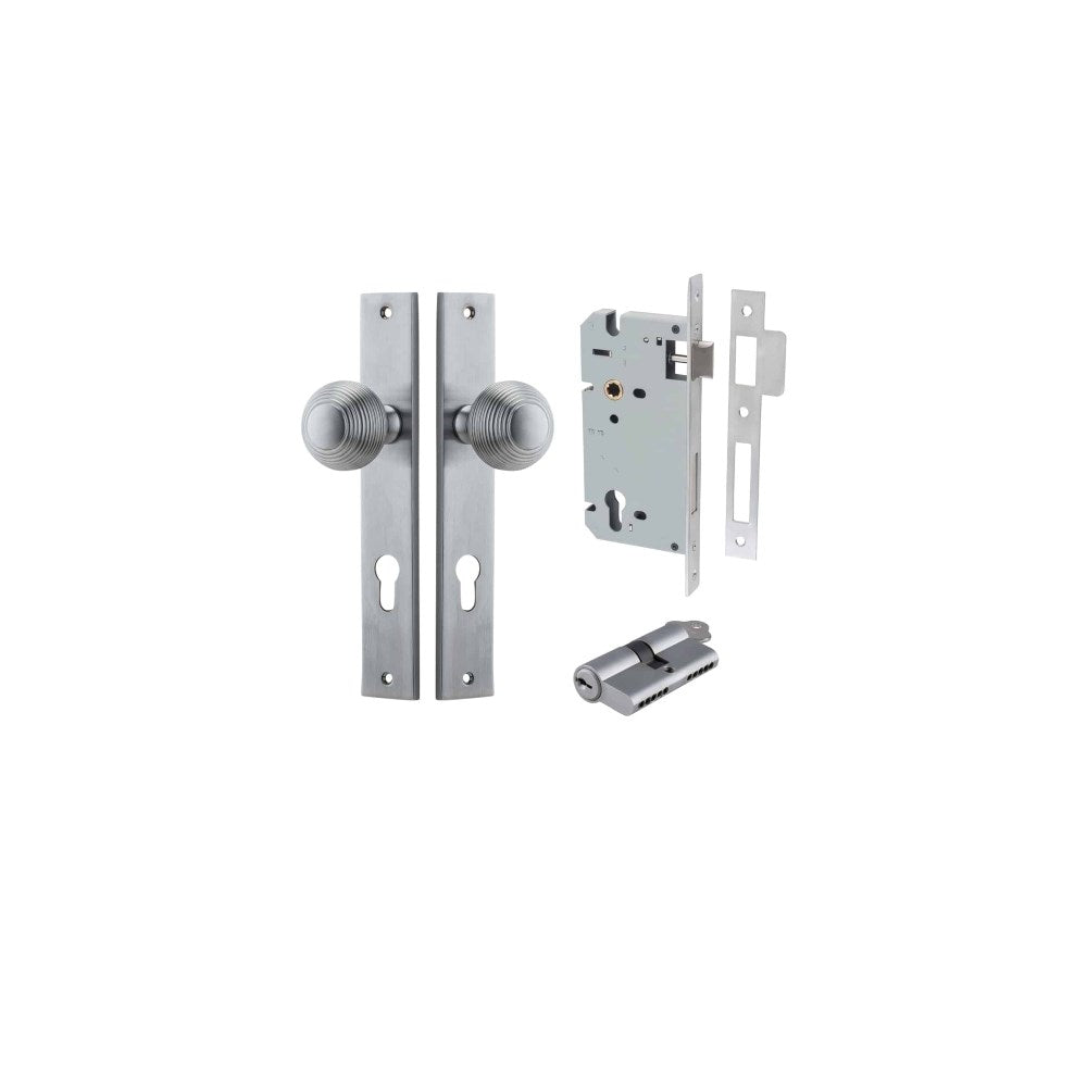 Guildford Rectangular Door Knob Set