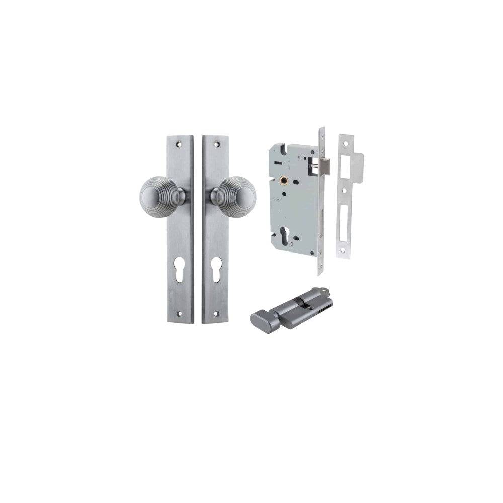 Guildford Rectangular Door Knob Set