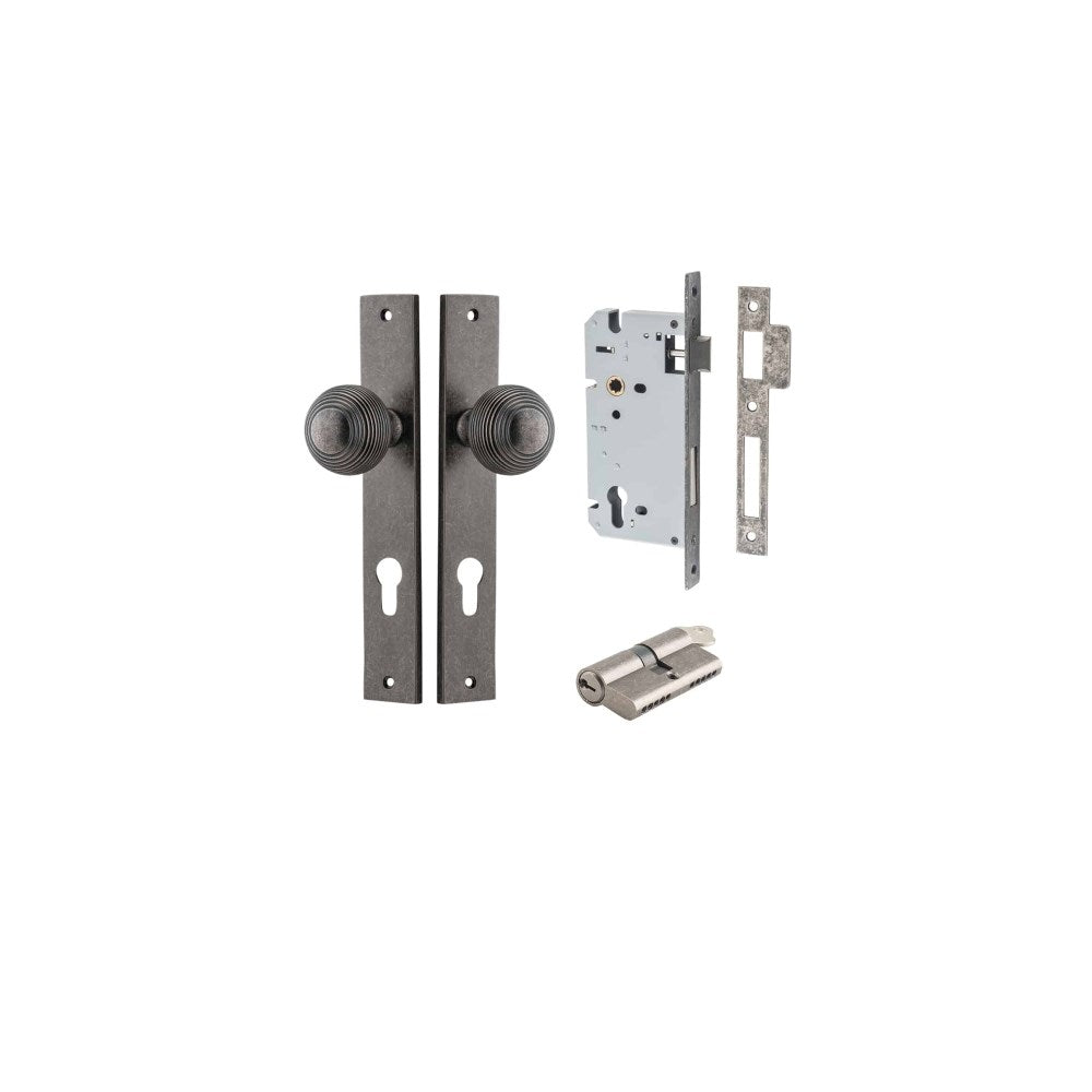 Guildford Rectangular Door Knob Set