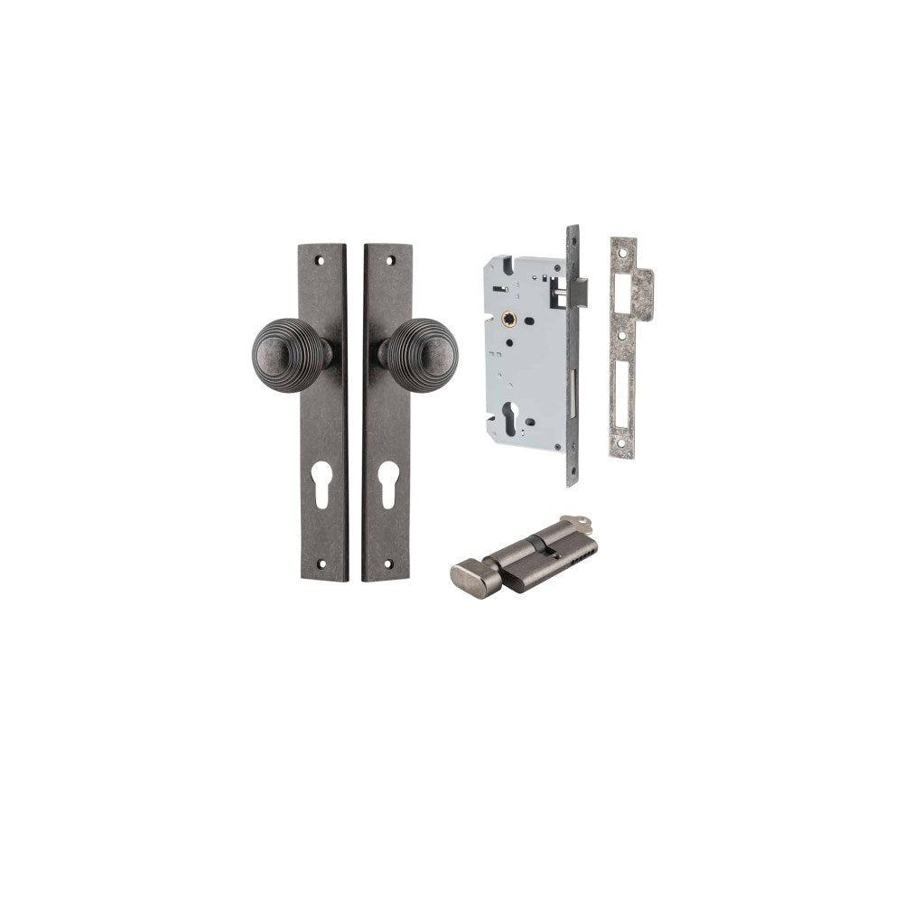 Guildford Rectangular Door Knob Set