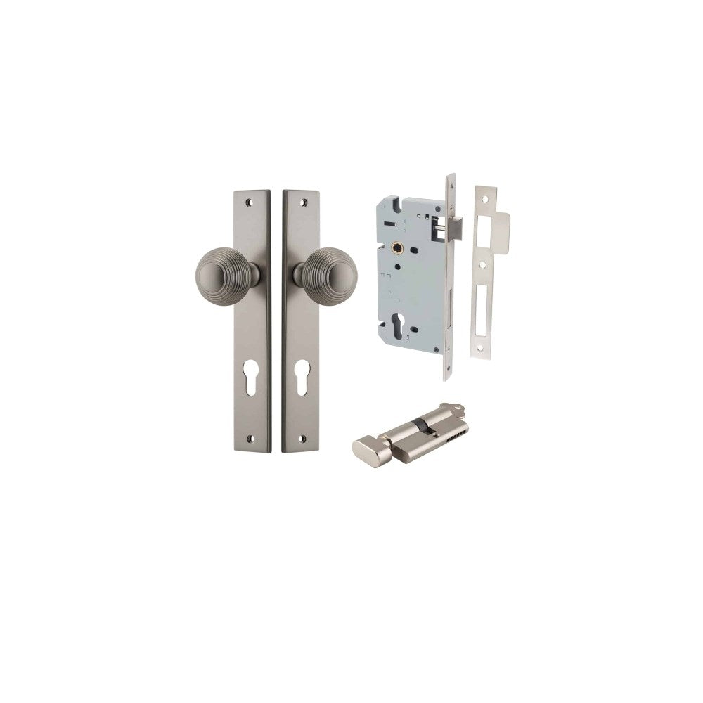 Guildford Rectangular Door Knob Set