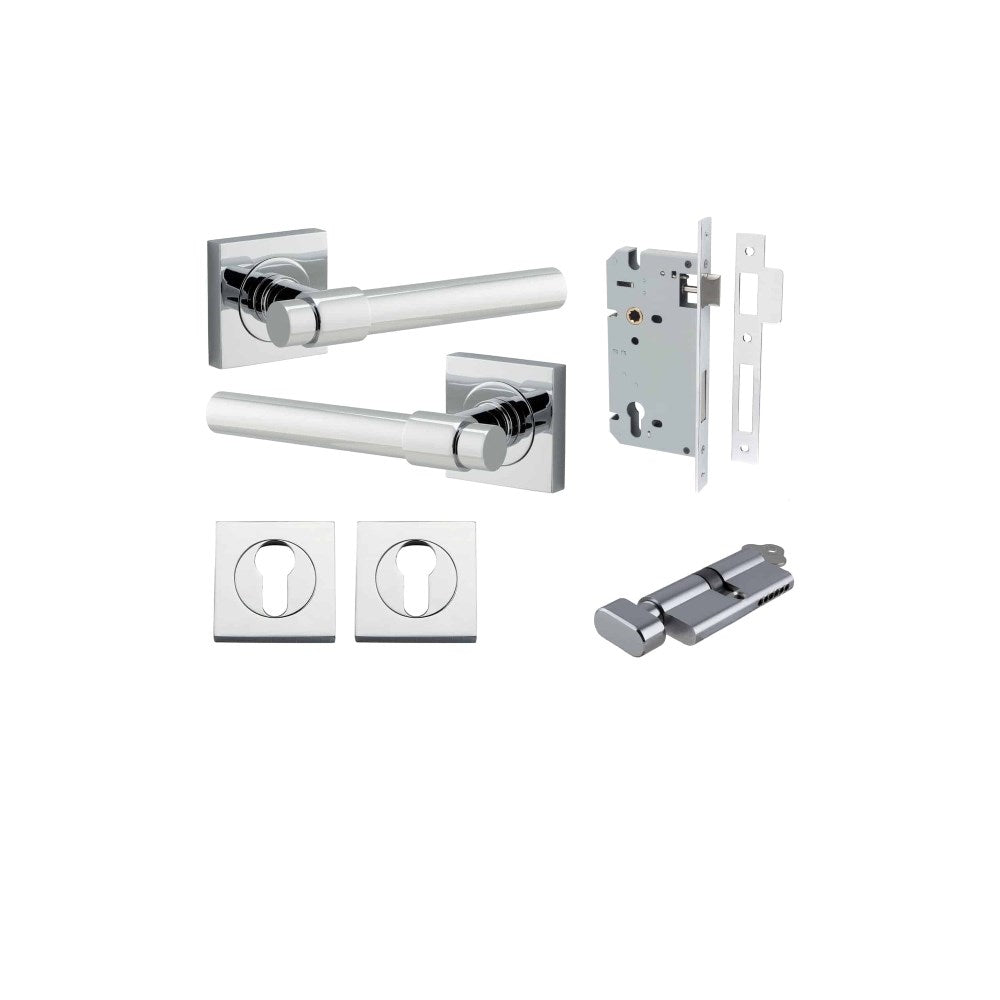 Helsinki Square Rose Door Lever Set