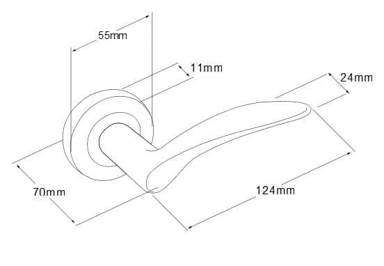 Apollo Round Rose Door Lever Set