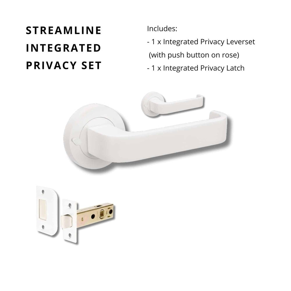 Streamline Round Rose Door Lever Set