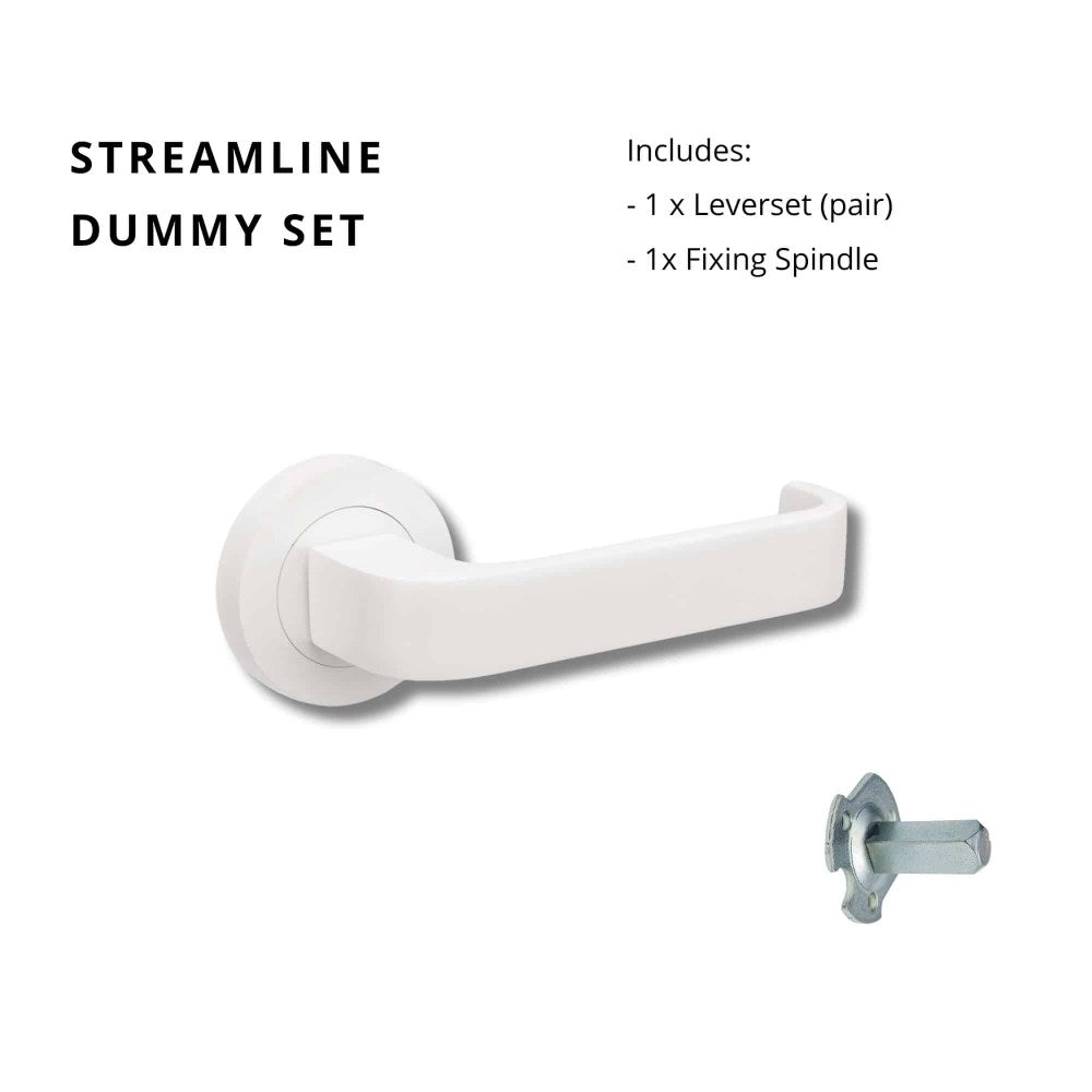 Streamline Round Rose Door Lever Set