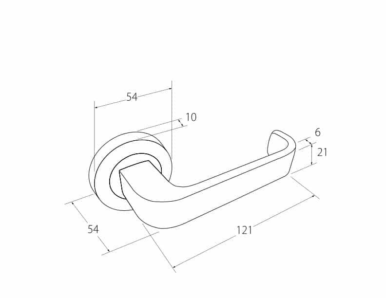 Streamline Round Rose Door Lever Set