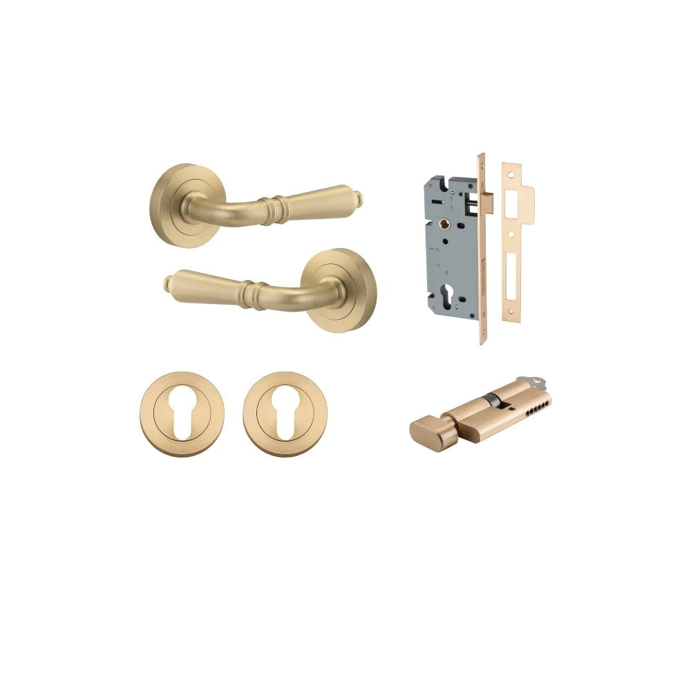 Sarlat Round Rose Door Lever Set