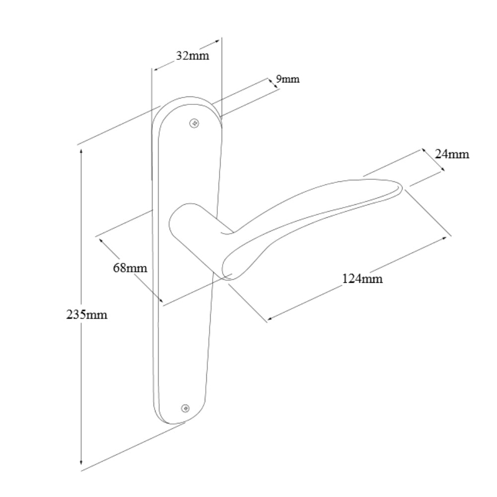 Apollo Longplate Door Lever Set