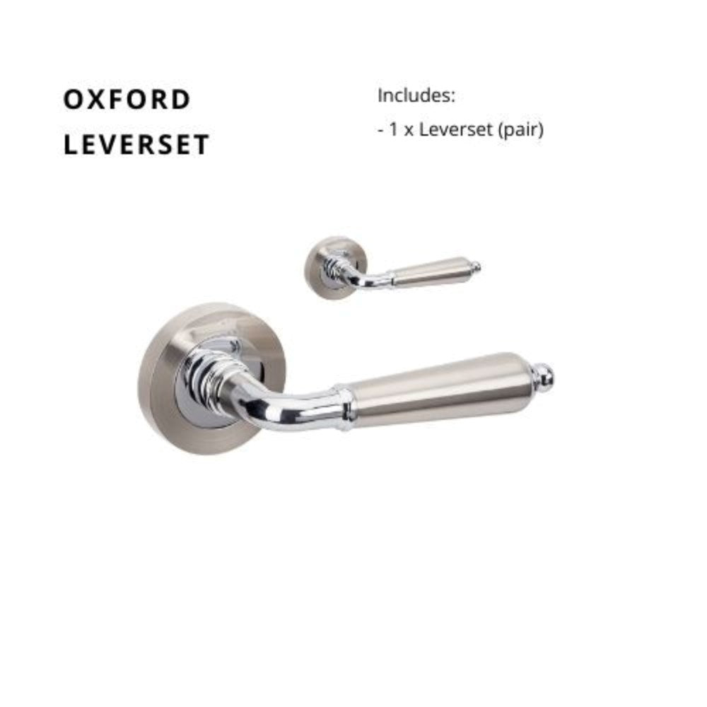 Oxford Round Rose Door Lever Set