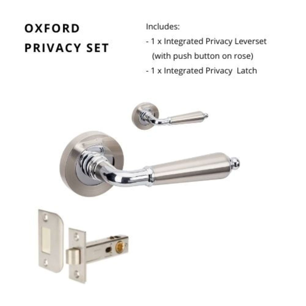 Oxford Round Rose Door Lever Set