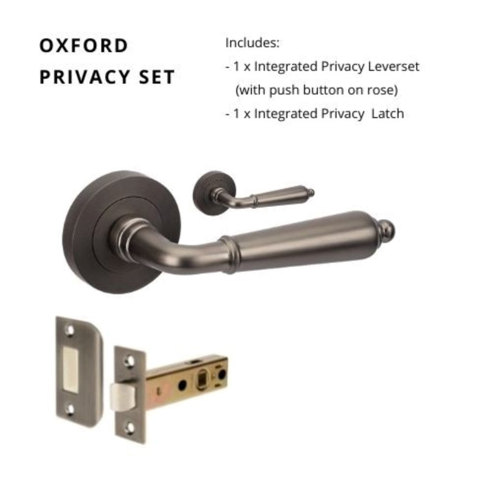 Oxford Round Rose Door Lever Set