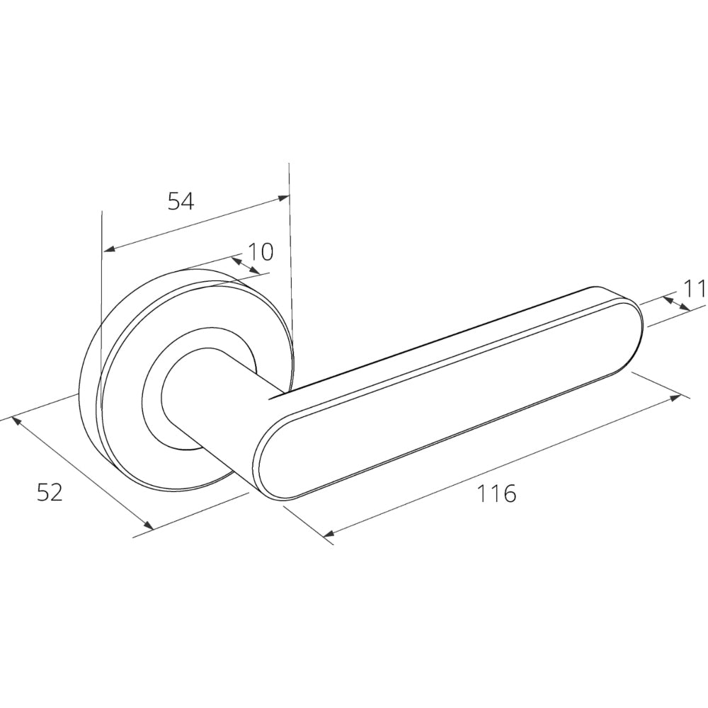 Duke Round Rose Door Lever Set