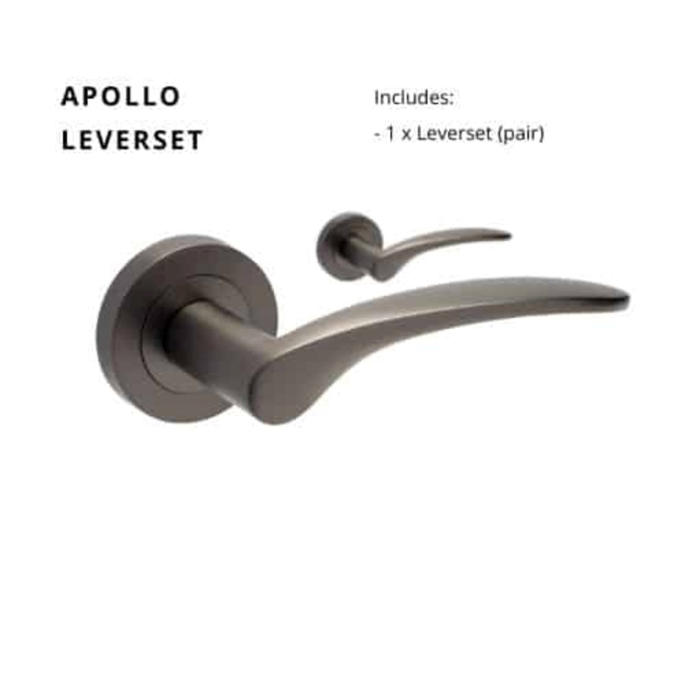 Apollo Round Rose Door Lever Set