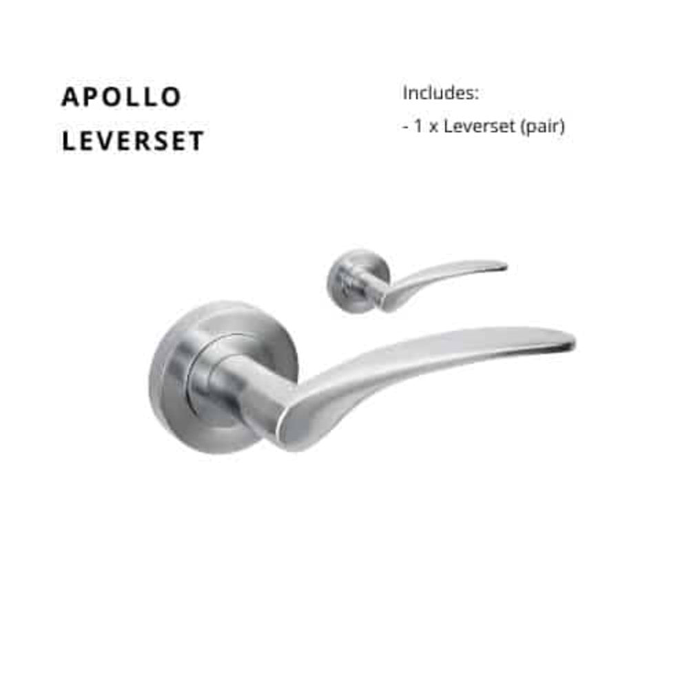 Apollo Round Rose Door Lever Set