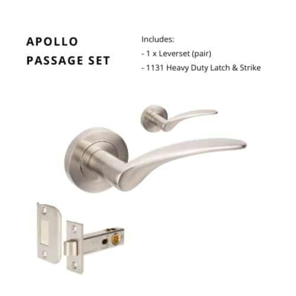 Apollo Round Rose Door Lever Set