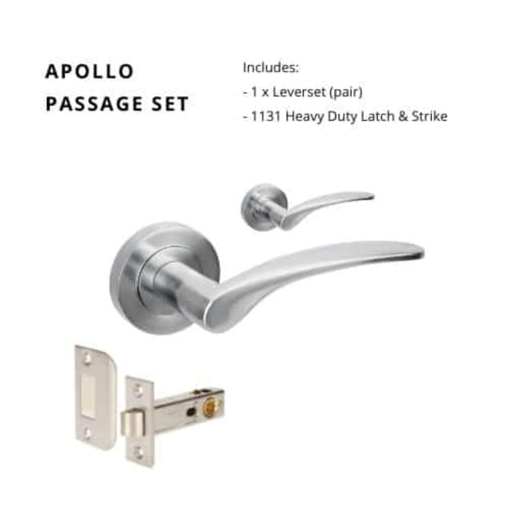 Apollo Round Rose Door Lever Set